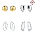 Sterling Silver Hoop Earrings Simple — Swuffy