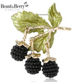 Beaut&berry Enamel Blackberry Brooches Fruit — Swuffy