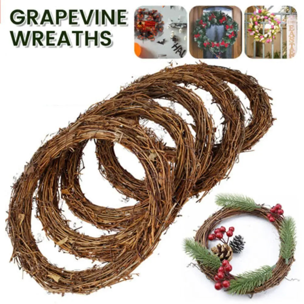 Rattan Christmas Artificial Vine Ring — Swuffy