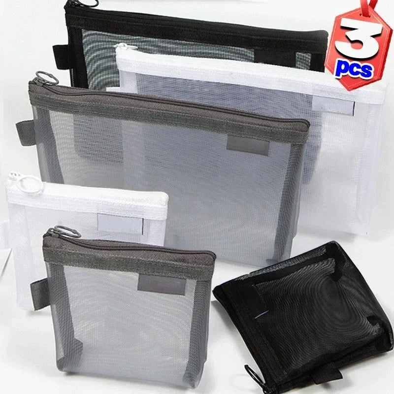 Mesh Clear Cosmetic Bags Small — Swuffy