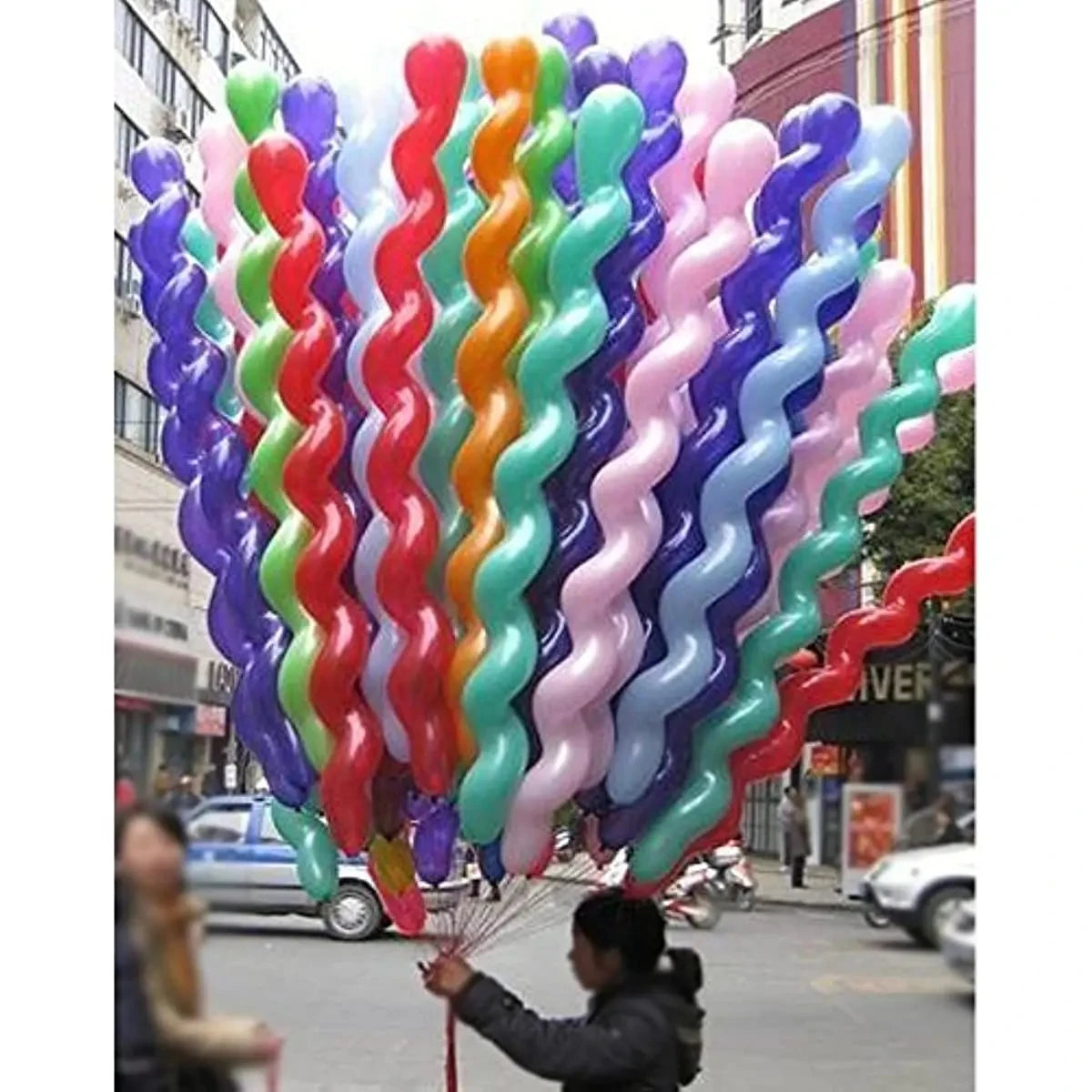 Multicolor Spiral Long Balloon Unique — Swuffy