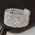 Pcexaggerated Sparkling Ab Rhinestone Bracelet — Swuffy