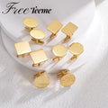 Nuvora Freeteeme Cufflinks Men Women Stainless Steel Button — Nuvora