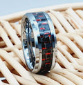 Tungsten Wedding Band Red Carbon — Swuffy