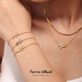 Necklace Bracelet Stainless Steel Zircon — Swuffy