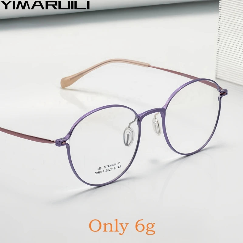 Yimaruili Retro Round Glasses Frame — Swuffy