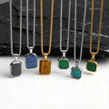 Trendy Pendant Necklaces Square Natural — Swuffy