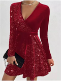 Sparkling Dress Sexy Line Long — Swuffy