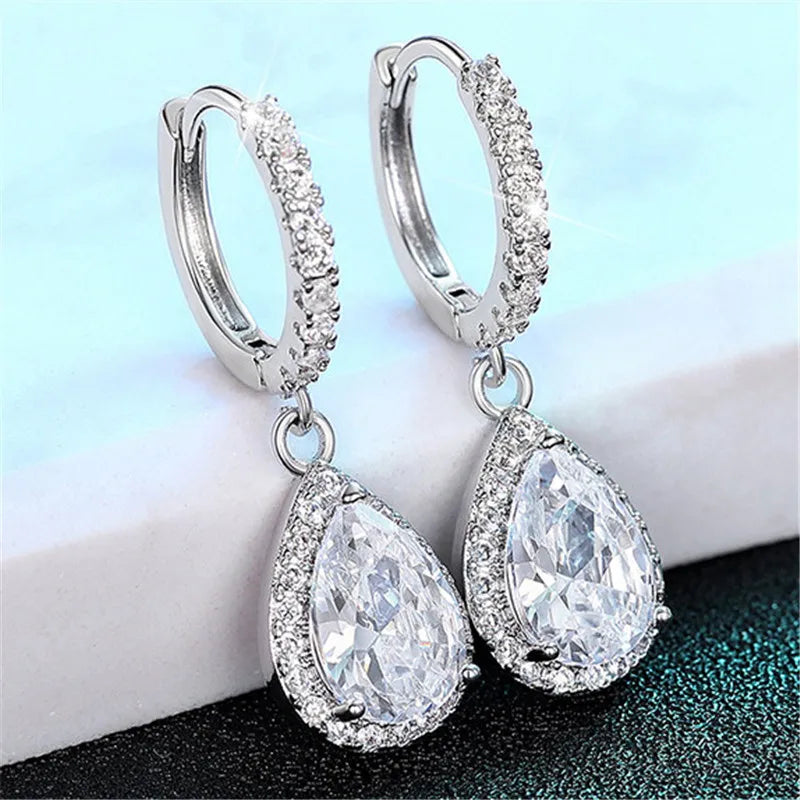 Sterling Silver Drop Earrings Aaa — Swuffy