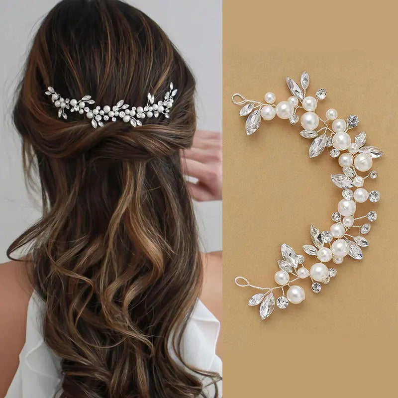 Bride Wedding Headdress Rhinestone Princess — Swuffy