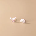 Sterling Silver Asymmetrical Puppy Stud — Swuffy
