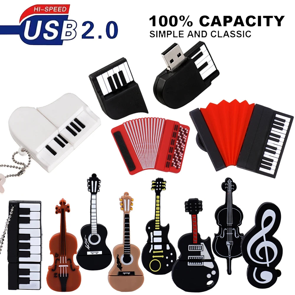 Cartoon Cle USB Pendrive Guitar — Swuffy