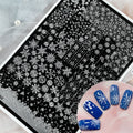 Snowflake Nail Stamping Plate Christmas — Swuffy