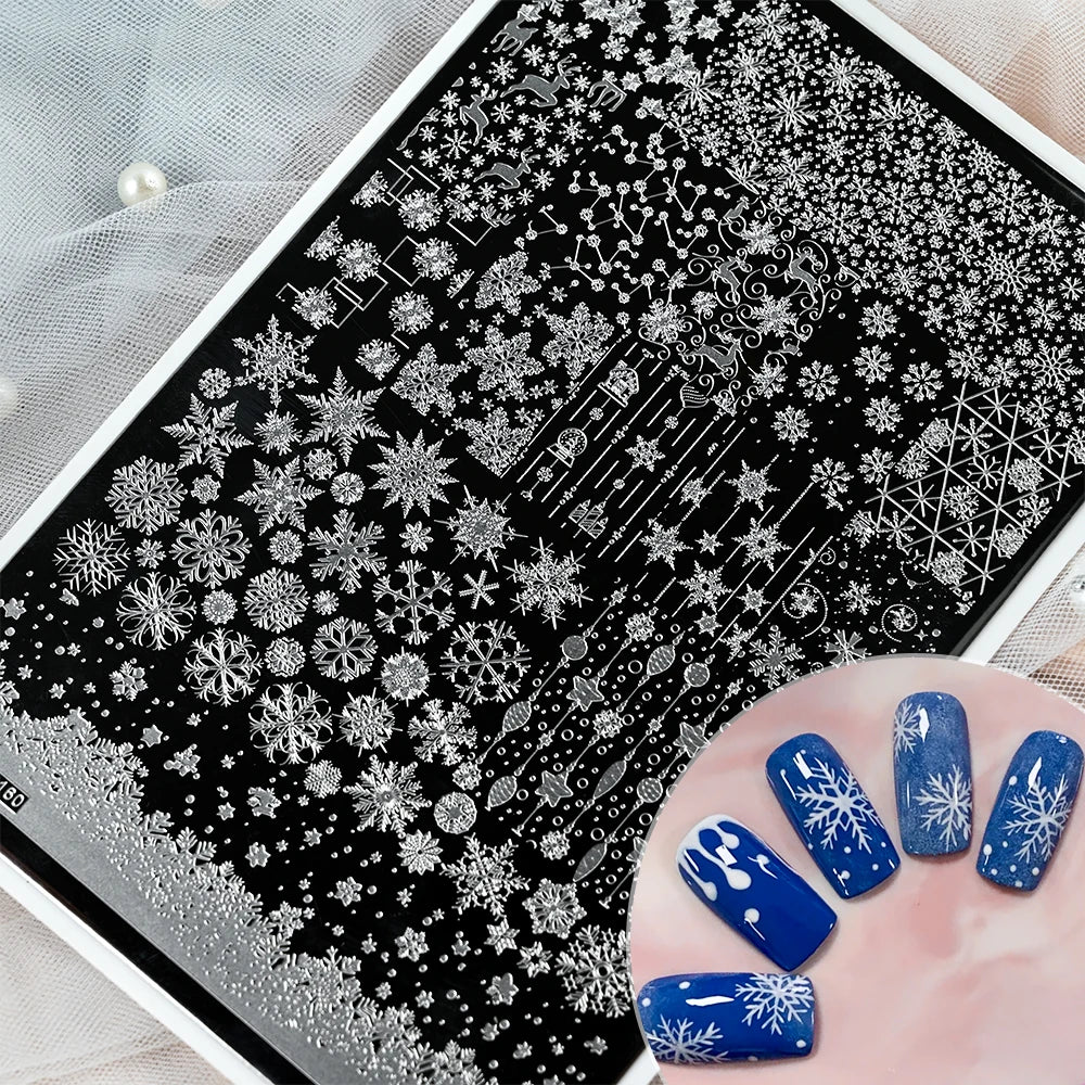 Snowflake Nail Stamping Plate Christmas — Swuffy