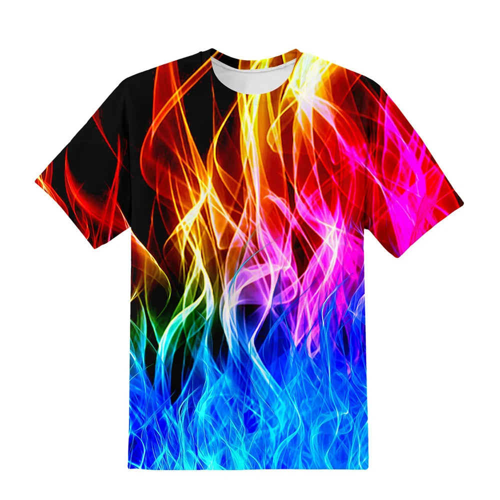 Kids Shirts Print Flame Lightning — Swuffy