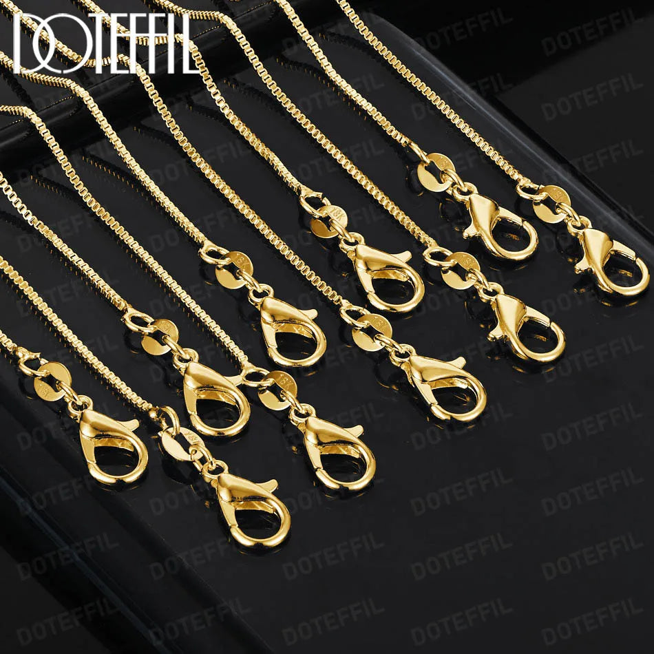 Doteffil Box Chain Necklace Gold — Swuffy