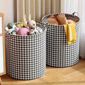 Foldable Houndstooth Laundry Hamper Modern — Swuffy