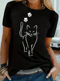Cat Print Shirt Short Sleeve — Swuffy