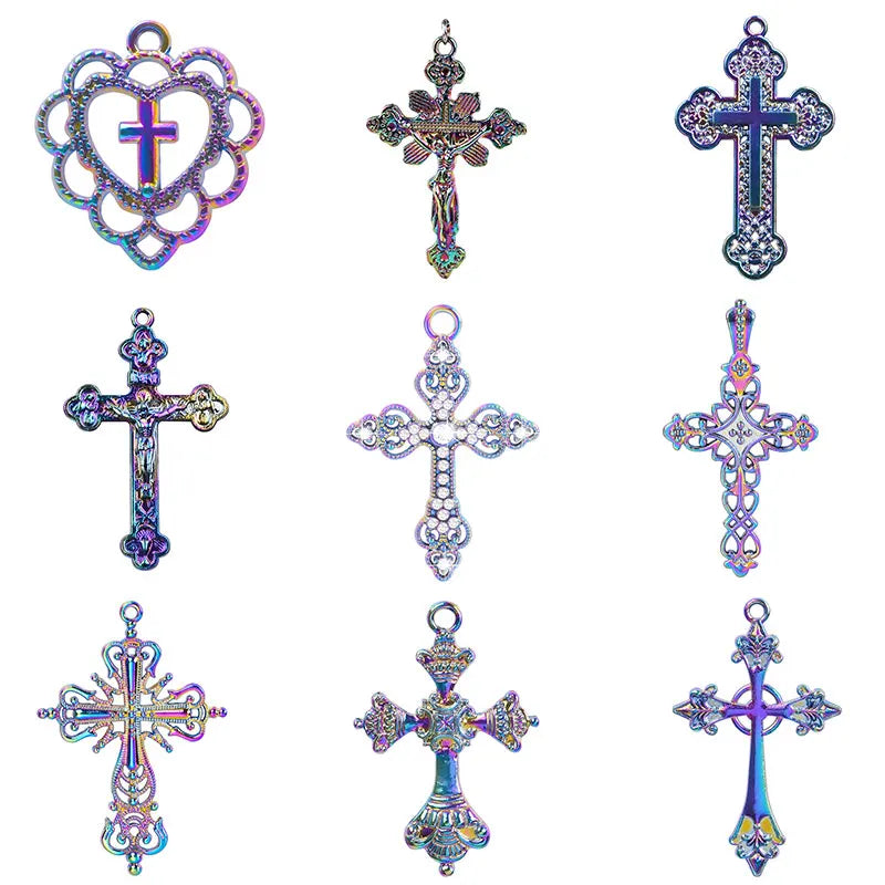 Cross Shaped Alloy Plated Pendant — Swuffy