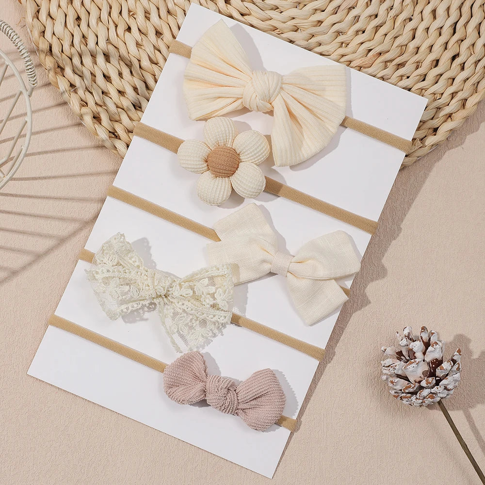 Baby Elastic Headband Newborn Apricot — Swuffy