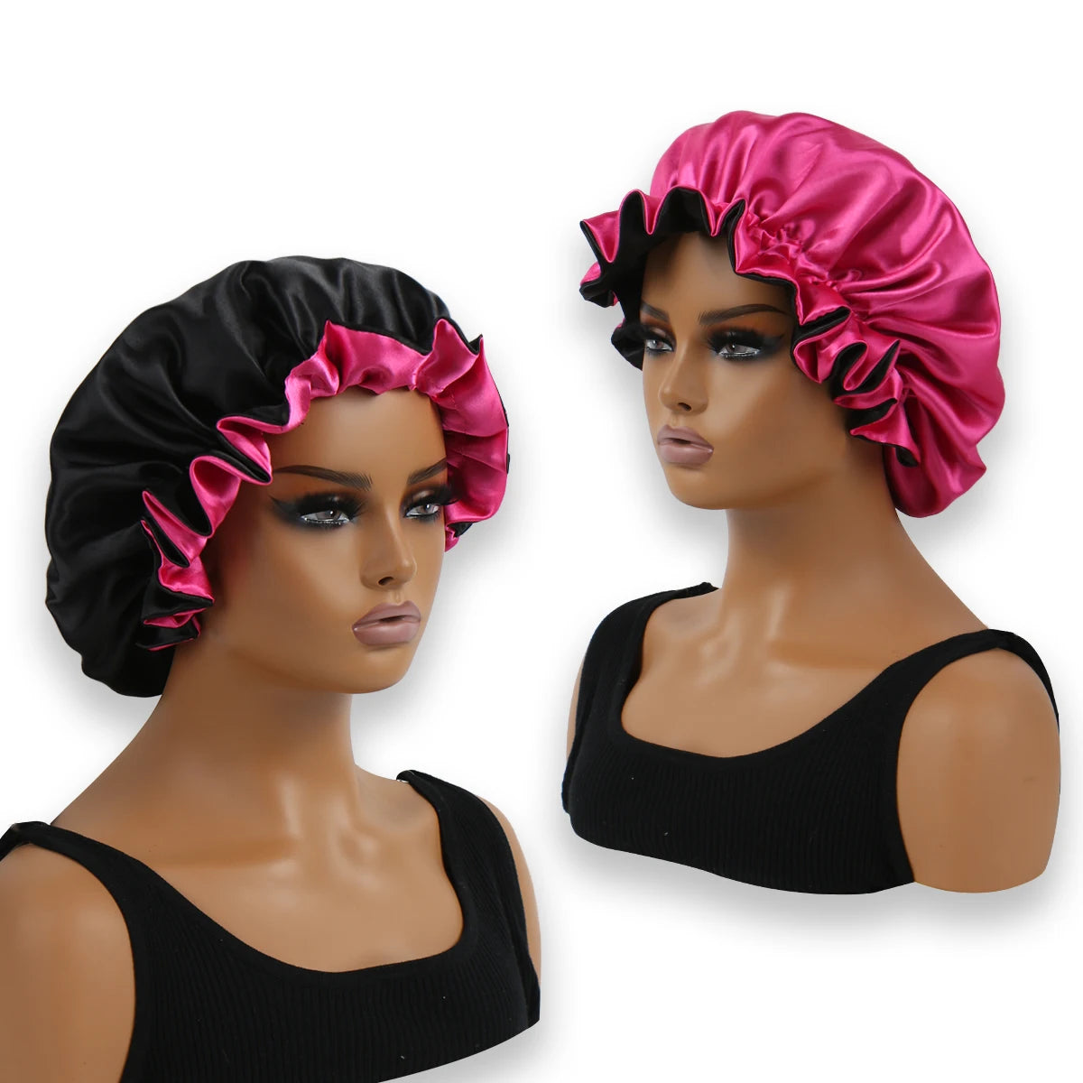 Double Layered Lacecaps Hair Bonnet — Swuffy