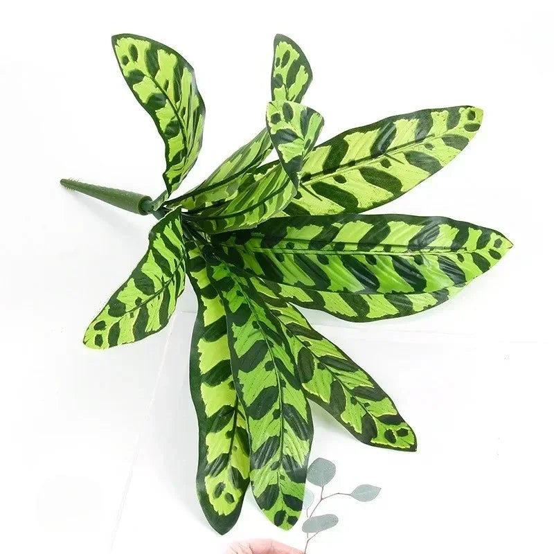 Artificial Flowers Peacock Leaves Glued — Swuffy