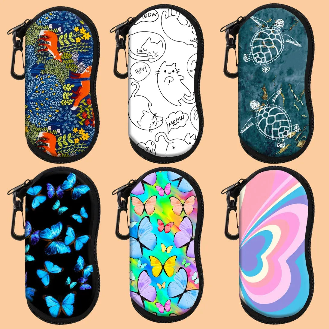 Butterfly Fox Turtle Glasses Bag — Swuffy