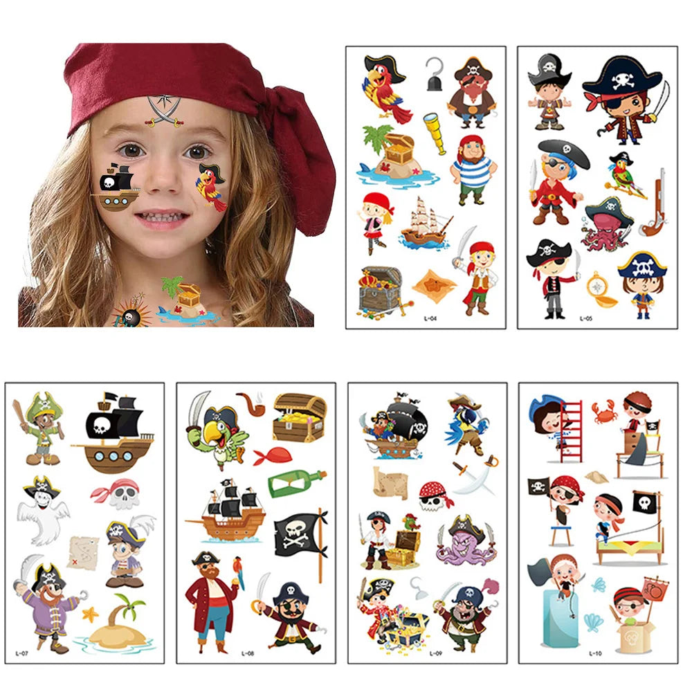 Sheets Pirate Temporary Tattoo Pirated — Swuffy