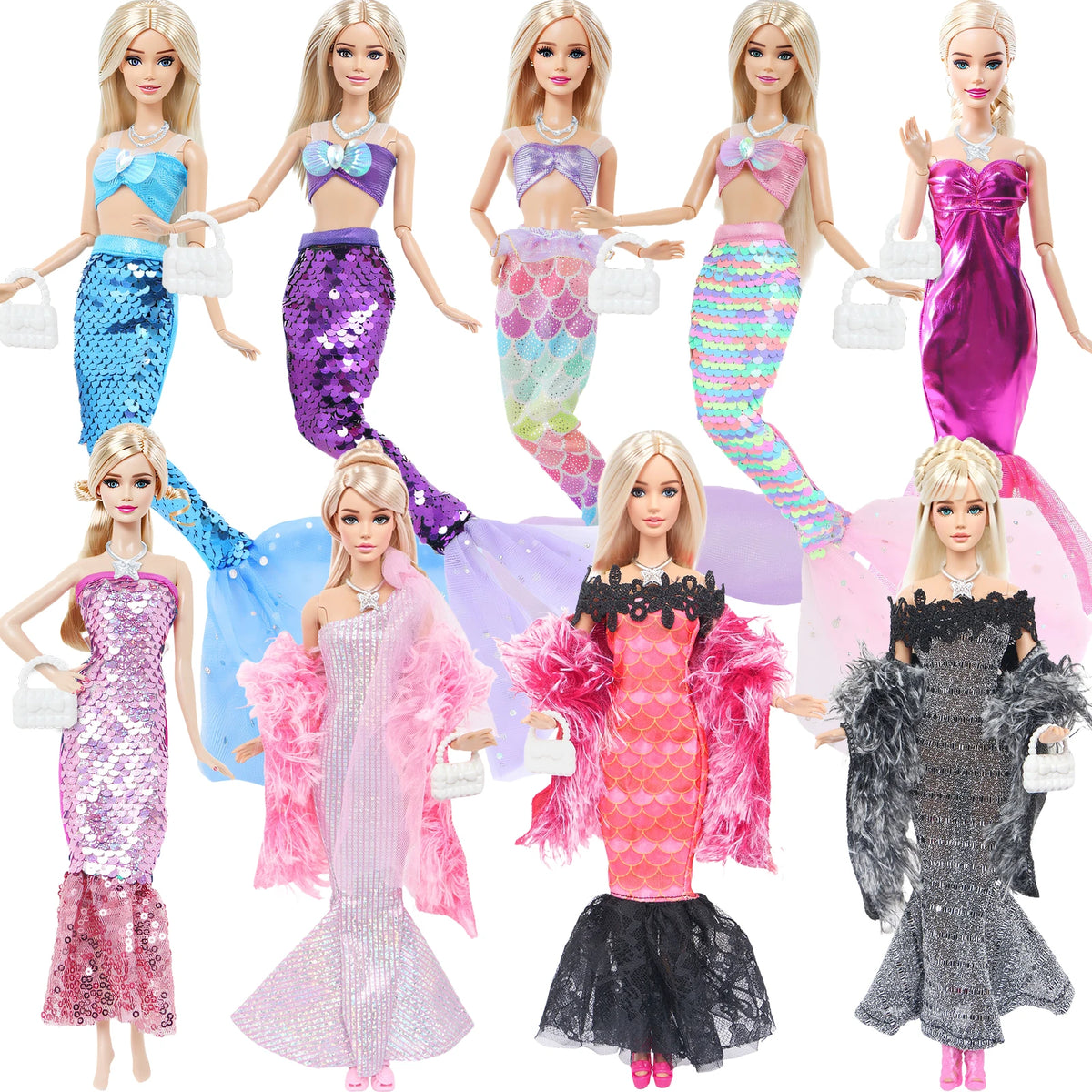 Mermaid Dress Doll Fishtail Skirt — Swuffy