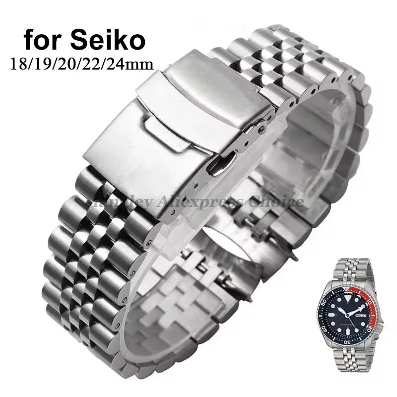 Solid Stainless Steel Strap Seiko — Swuffy