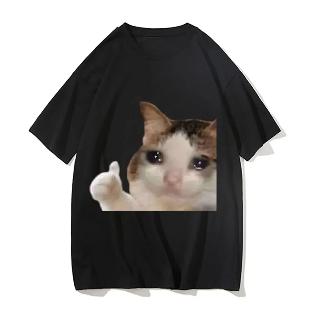 Sad Cat Meme Graphic Tee — Swuffy