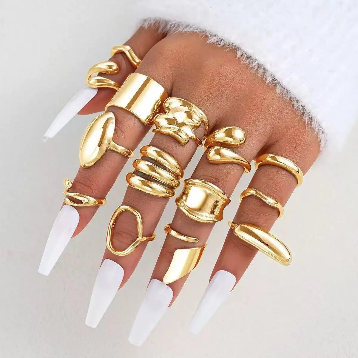 Vintage Smooth Open Rings Geometric — Swuffy