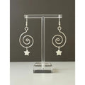 Silver Spiral Star Earrings Celestial — Swuffy
