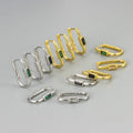 Vintage Square Zircon Double Hoop — Swuffy