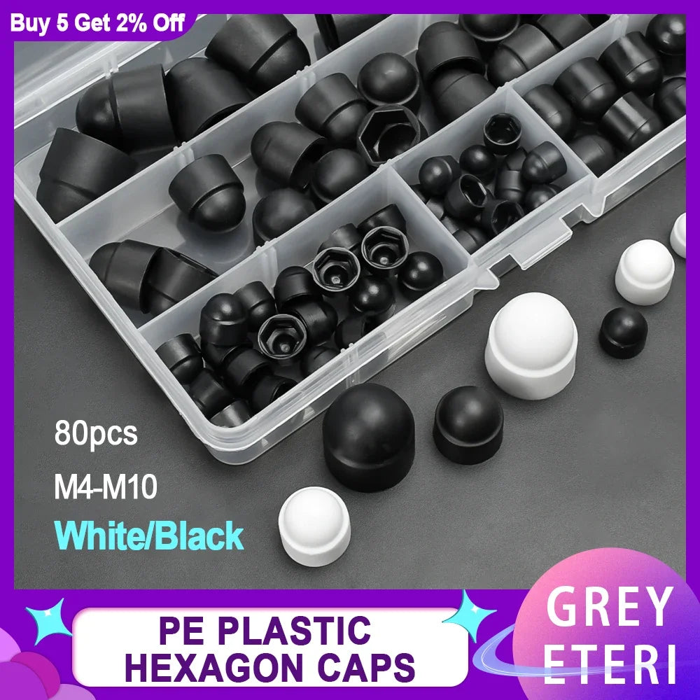 Black White Hex Caps Cover — Swuffy