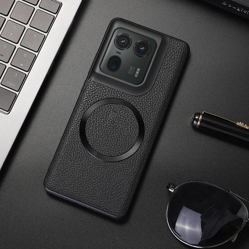 Litchi Pattern Magnetic Phone Case — Swuffy