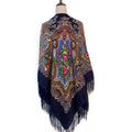 Russian Floral Print Square Scarf — Swuffy