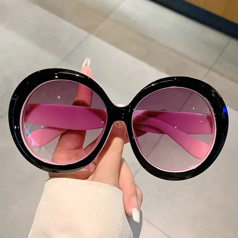 Oversized Round Big Frame Sunglasses — Swuffy