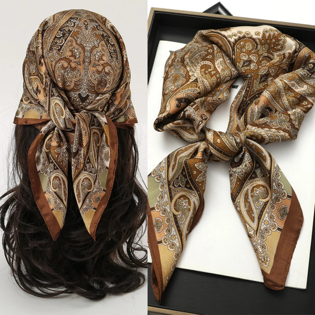 Bohemian Print Brand Silk Square — Swuffy