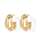 Gold Plated Chunky Hoop Earrings — Swuffy