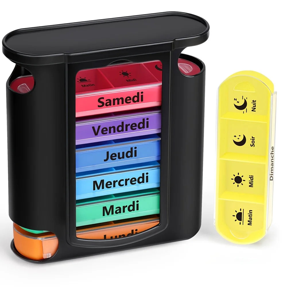 French Printing Weekly Pill Organizer — Swuffy