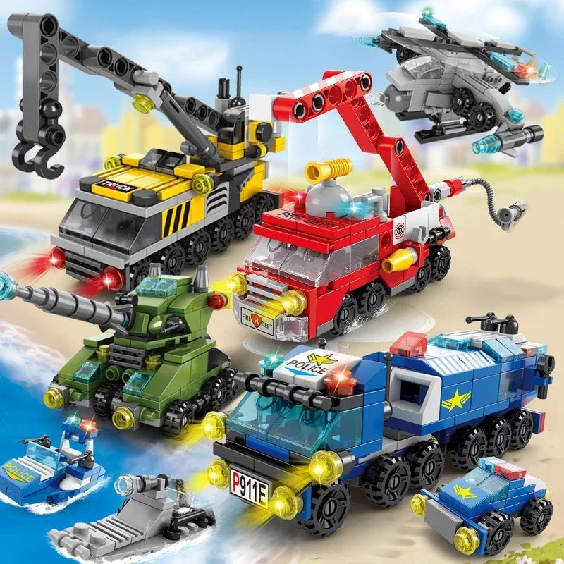 City Fire Car Building Blocks — Swuffy