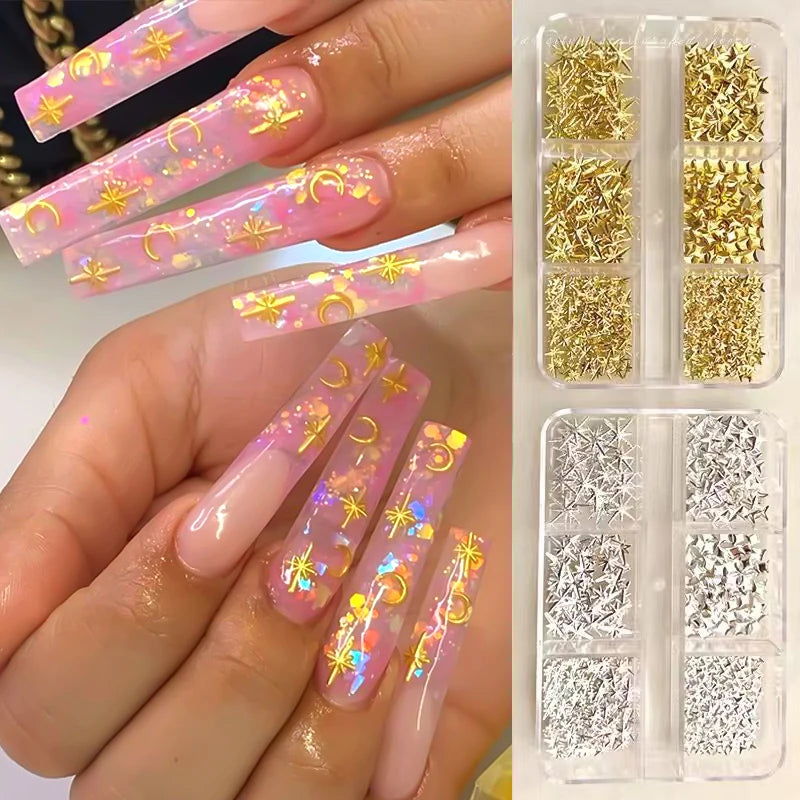 Grids Alloy Star Nail Art — Swuffy