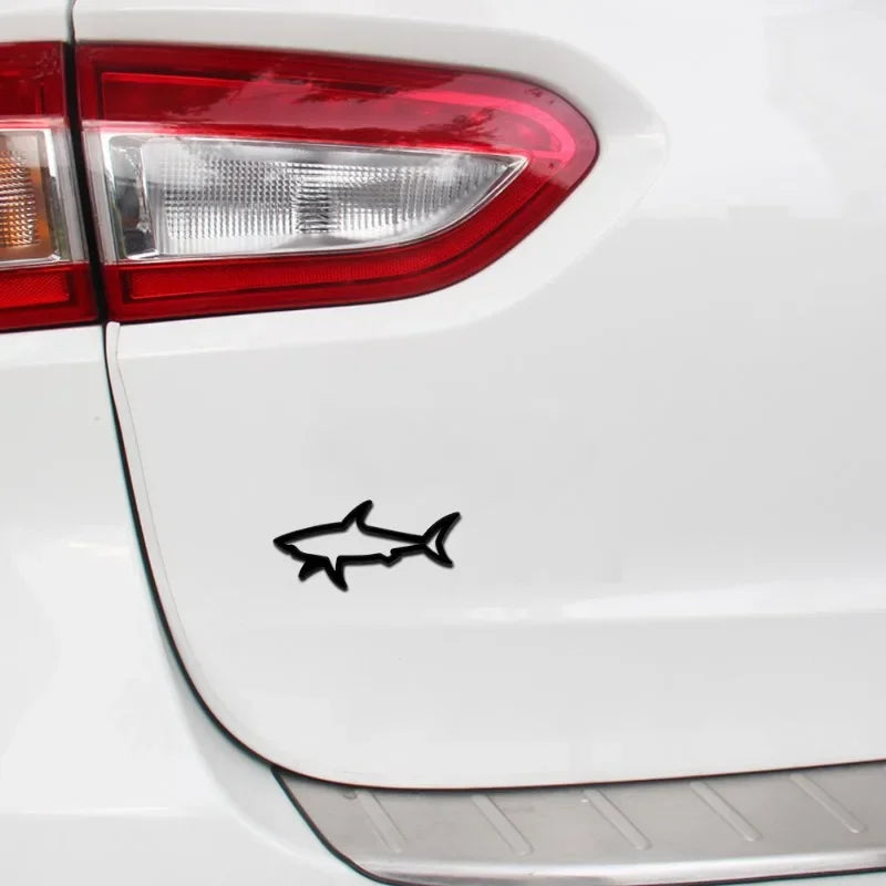 Metal Hollow Shark Car Sticker — Swuffy