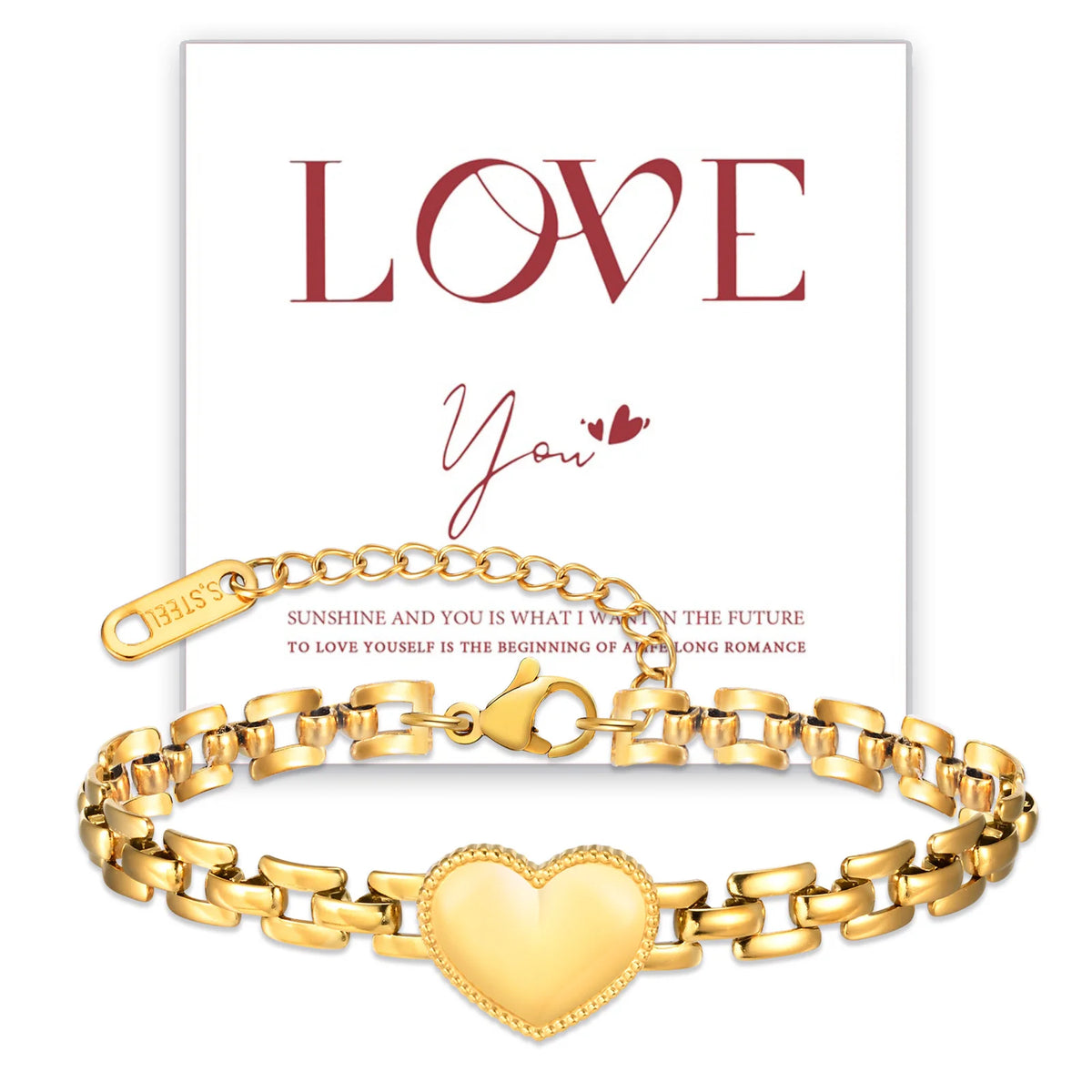 Nuvora Vnox Love Chain Bracelet Charm Gift Card — Nuvora