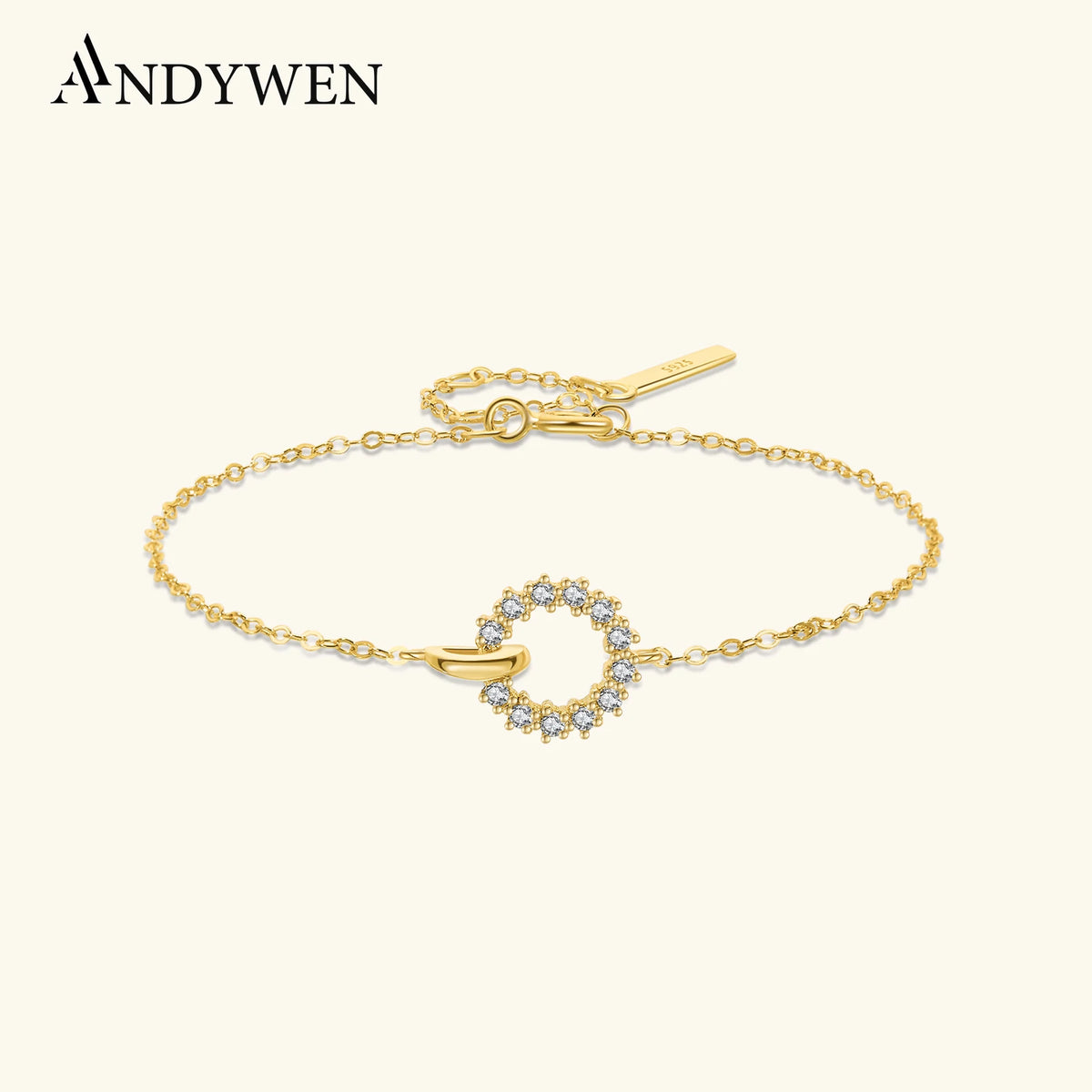 Andywen Sterling Silver Circle Charm — Swuffy