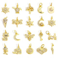 Brass Charms Gold Sun Moon — Swuffy