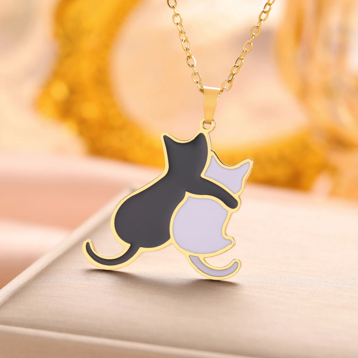 Cat Dog Pendant Necklace Stainless — Swuffy