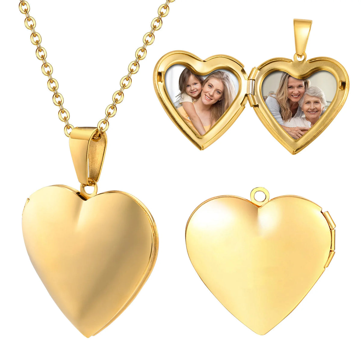 Stainless Steel Jewelry Heart Locket — Swuffy