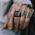 Men's Black Signet Ring — Swuffy